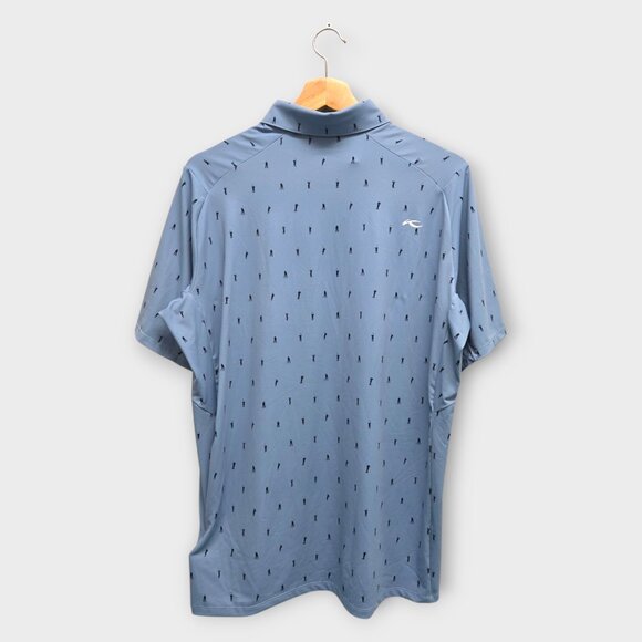 KJUS Golf Men's Polo Shirt Golfer (Blue/Navy) - Medium - Picture 2 of 2